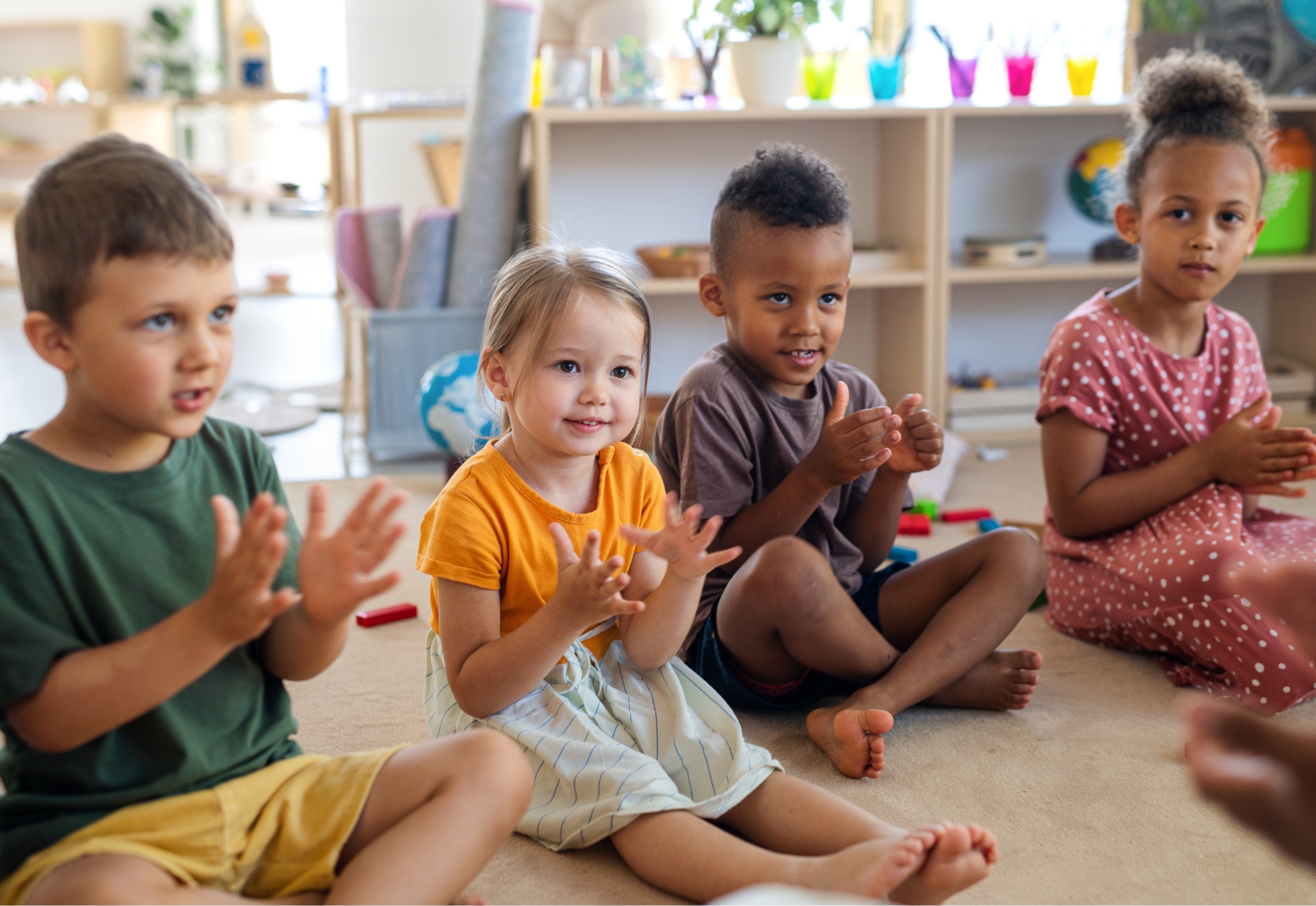Children clapping